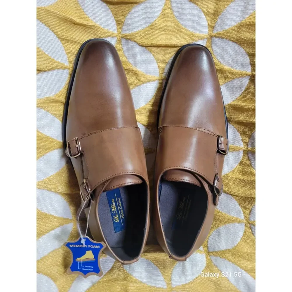 La Milano Men's Double Monk Strap Dress Shoe